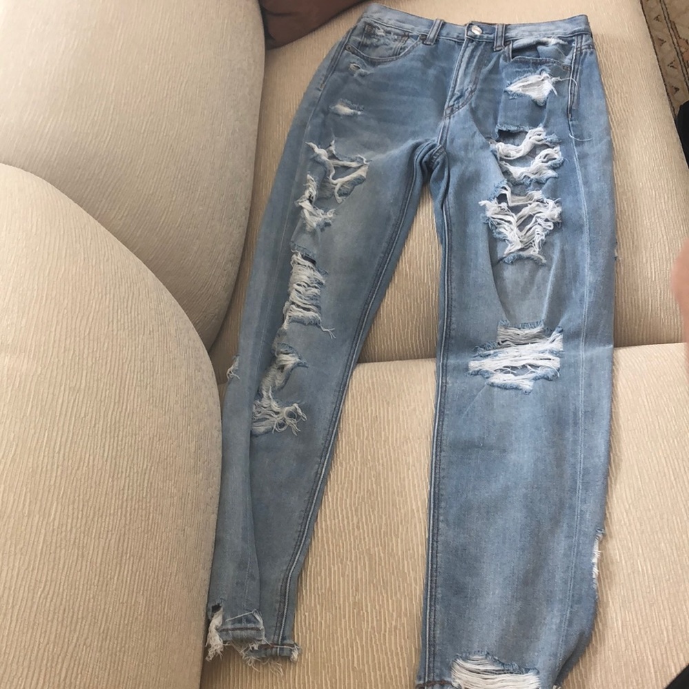 ripped mom jeans